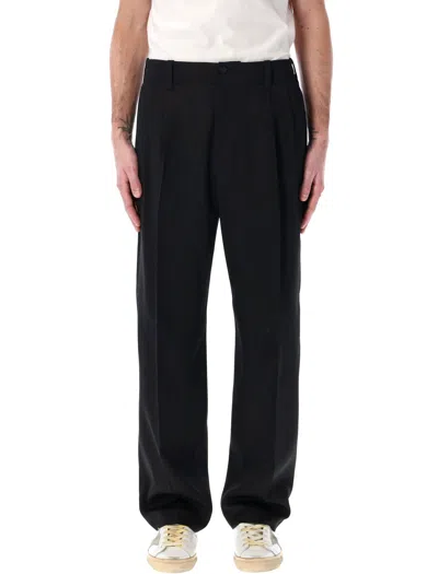 Golden Goose Black Loose-fit Pleated Trousers
