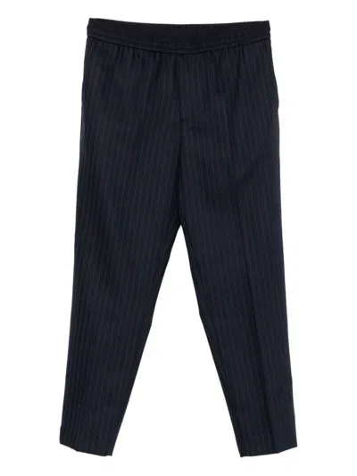 Golden Goose Pinstripe Trousers In Black