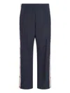 Golden Goose Side Buttons Trousers In Blue