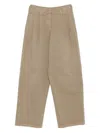 Golden Goose Beige Wide Leg Trouser In Brown