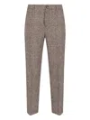 Golden Goose Deluxe Brand Men Relax Staright Prince Of Wales Trouser In Brown