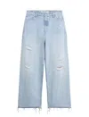 Golden Goose Womens Pants In Lived-in Effect Denim In Cloud Blue