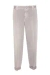 Golden Goose Trousers With Rolled Cuffs And Pockets In Gray