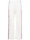 Golden Goose Striped Track Pants In Papyrus/dark Blue