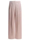 Golden Goose Light Pink Wide-leg Trousers In Wool