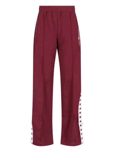 Golden Goose Trousers In Red