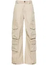 Golden Goose Panelled Cotton Cargo Trousers In Trench Coat