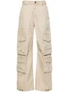 Golden Goose Panelled Cotton Cargo Trousers In Trench Coat
