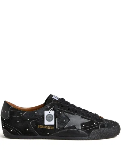 Golden Goose True-star Crystal Sneakers In Black