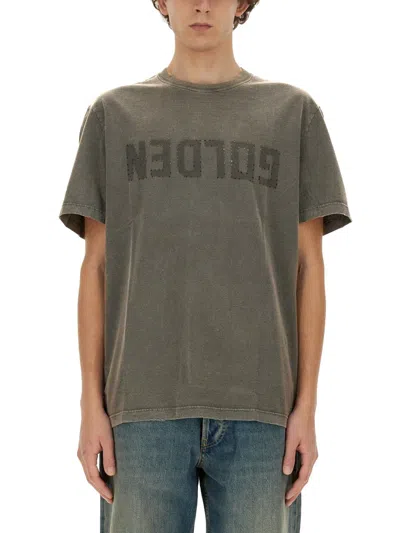 Golden Goose Tshirt Con Logo In Gray