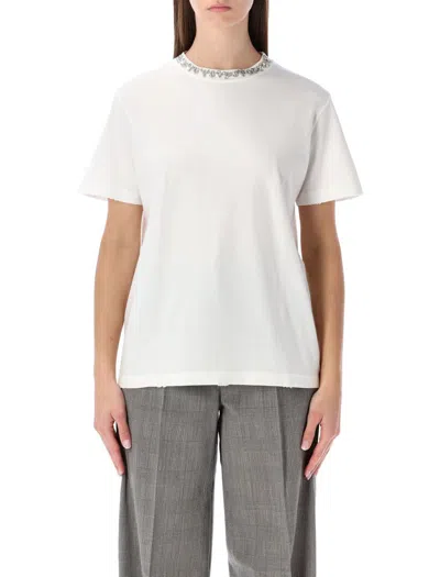 Golden Goose Crystal Crew Neck T-shirt In White