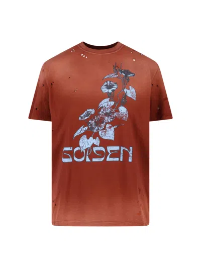 Golden Goose Distressed T-shirt In Red