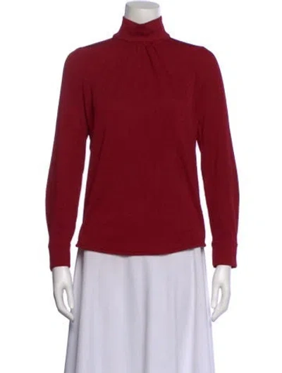 Pre-owned Golden Goose Turtleneck Long Sleeve Top In Red