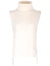 Golden Goose Journey Side-tie Turtleneck Sweater Vest In White
