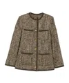 Golden Goose Textured Wool Blend Outerwear Jacket In Brown
