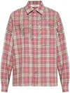 Golden Goose Deluxe Brand Men Strong Check Cotton Shirt With Metal Details In 40476