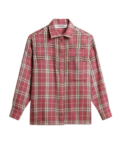 Golden Goose Tweed Shirt In Pink
