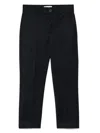 Golden Goose Logo-patch Straight-leg Trousers In Blue