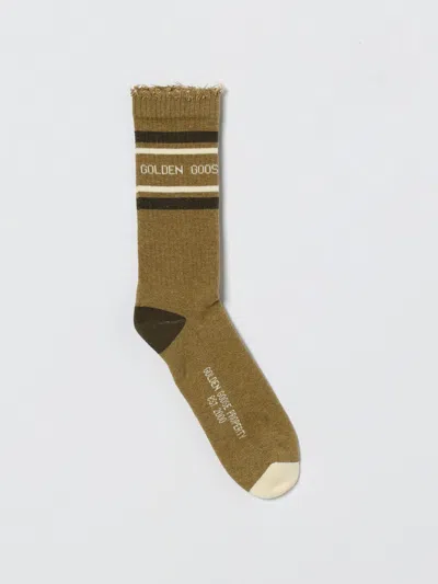 Golden Goose Socks  Men Color Green In Brown