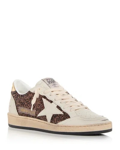 Golden Goose Unisex Ball Star Embellished Low Top Sneakers In Whitebrown