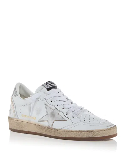 Golden Goose Unisex Ball Star Embellished Low Top Sneakers In Beige