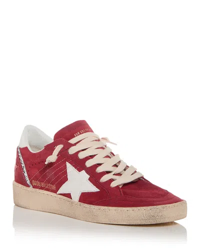 Golden Goose Unisex Ball Star Low Top Sneakers In Red
