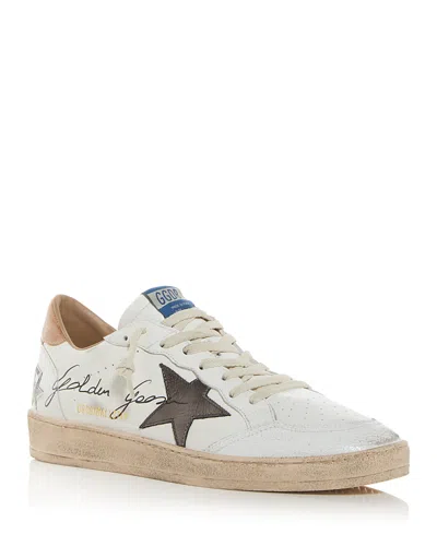 Golden Goose Unisex Ball Star Low Top Sneakers In Silver