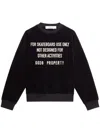 Golden Goose Black Chenille Embroidered Lettering Sweatshirt In Black