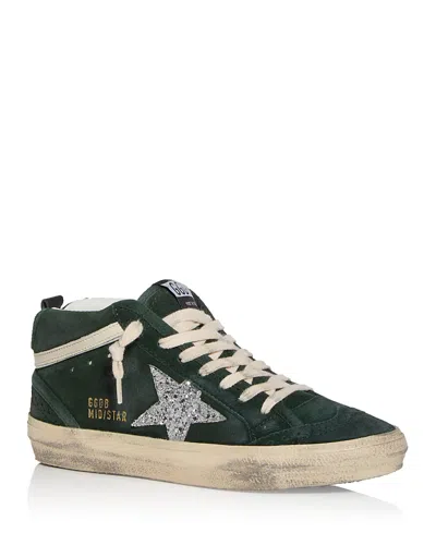 Golden Goose Unisex Mid Star Mid Top Sneakers In Dark Green