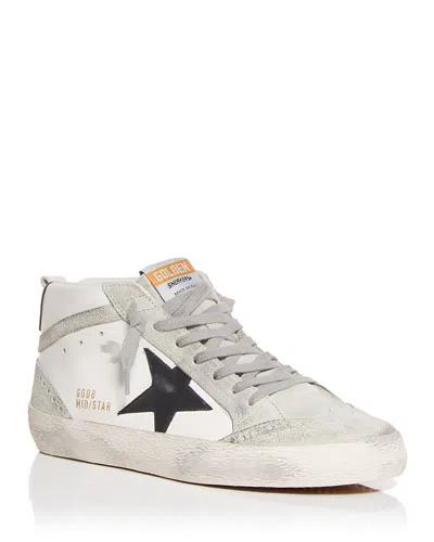 Golden Goose Mid-star Sneakers In White_ice_black