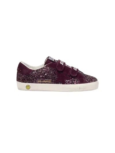 Golden Goose Unisex Mini Designer Sneakers In Burgundy