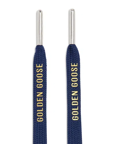 Golden Goose Unisex Shoe Laces Kit In Nay Blue/gold