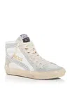 Golden Goose Unisex Slide Embellished High Top Sneakers In White