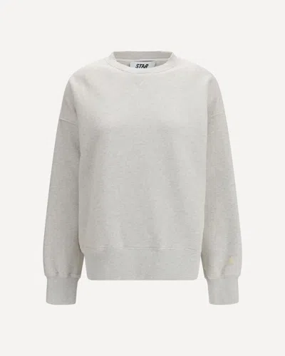 Golden Goose Unisex Star Sweatshirt In Cotton In White