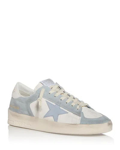 Golden Goose Unisex Stardan Low Top Sneakers In Light Blue