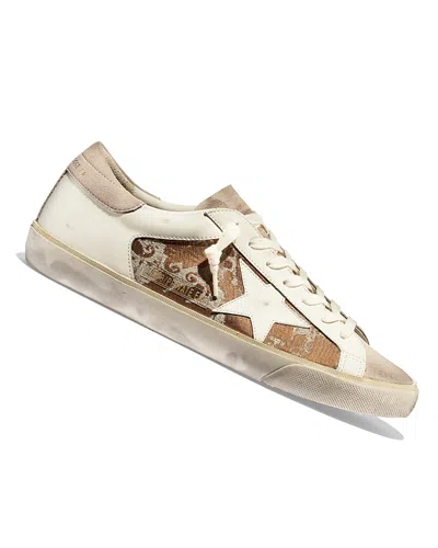 Golden Goose Unisex Super Star Jacquard Sneakers - Exclusive In White/gold