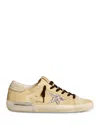 Golden Goose Unisex Super Star Lace Up Sneakers In Buttercream/wilver/beige