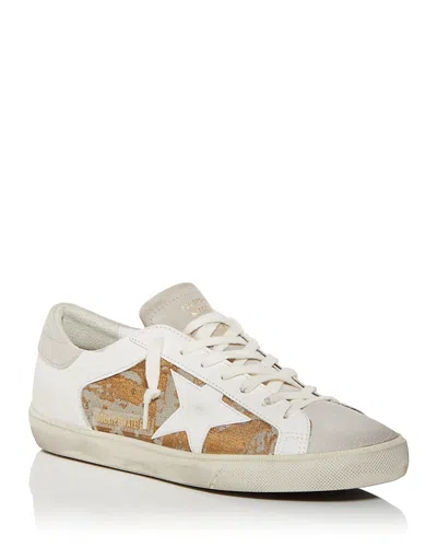 Golden Goose Unisex Super-star Low Top Sneakers - Exclusive In Whitegold