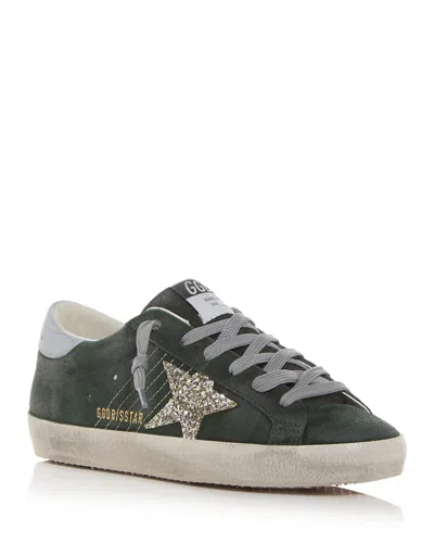 Golden Goose Unisex Super-star Low Top Sneakers In Green