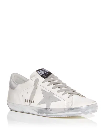 Golden Goose Super-star Sneakers In White Silver