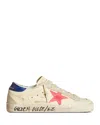 Golden Goose Super Star Penstar Sneakers In White/beige/red/blue