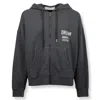 Golden Goose Unisex Zip-up Hoodie In Soft Cotton Fleece In Black