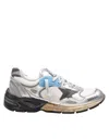 Golden Goose Dad-star Sneakers In Mesh And Laminated Leather Color Grey And Blackrunning