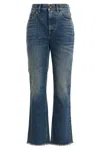 Golden Goose Women Used-effect Hem Detail In Blue