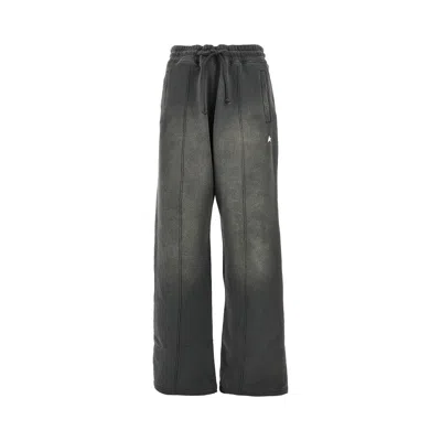 Golden Goose Used-effect Loose Fit Sweatpants In Gray