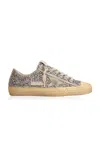 Golden Goose V-star Glittered Sneakers In Gray