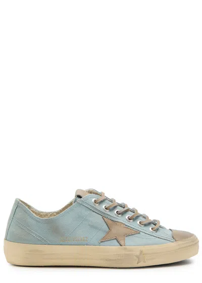 GOLDEN GOOSE GOLDEN GOOSE V-STAR 2 DISTRESSED CANVAS SNEAKERS