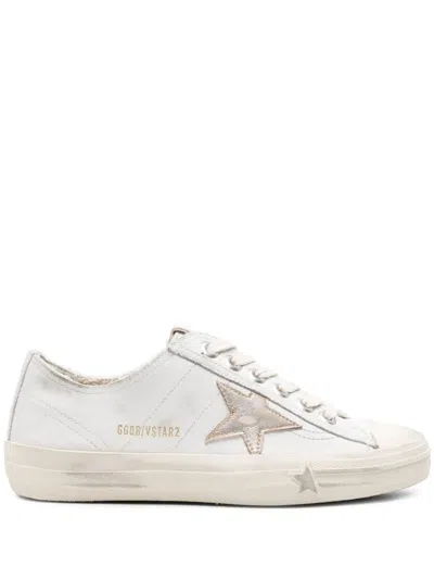 Golden Goose Vstar2 Leather Sneakers In Blue