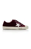 Golden Goose Velvet Upper Suede Star And Heel In Red