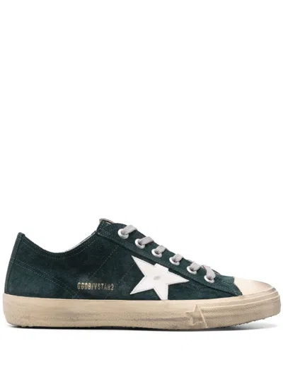 Golden Goose Super-star In Black Leather With White Leather Star And Heel Tab